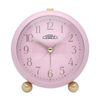 Analogový budík kovový růžový PRIM Candy Pastel Alarm - A C01P.4189.23