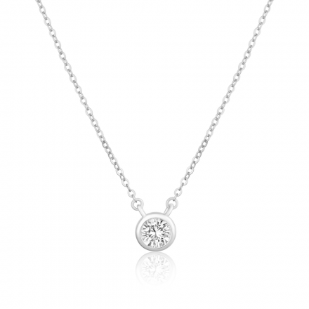 Stříbrný náhrdelník s kamínkem  SVLN0618SH2BI45