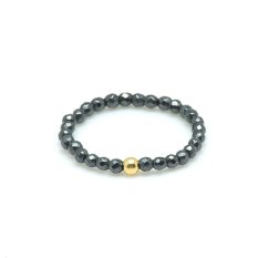 Zlatý prsten s hematitem 098911