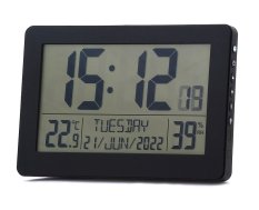 Rádiem řízené hodiny s teploměrem a vlhkoměrem 60.010.612