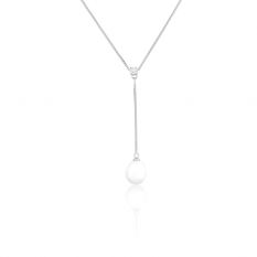 Stříbrný náhrdelník s perlou SVLN0559SD2P145