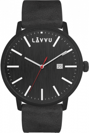 Černé pánské hodinky LAVVU COPENHAGEN RAVEN BLACK LWM0175