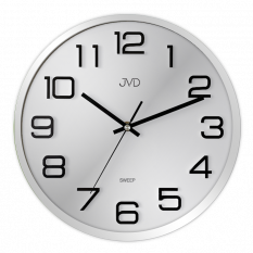 Nástěnné hodiny JVD SWEEP stříbrné HX2472.7