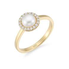 Zlatý prsten s perlou JVD ZR0051SJ72-3256