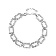 Stříbrný náramek zdobený zirkony SVLB0886SH2BI18