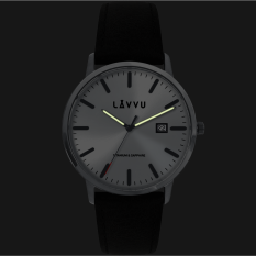 LAVVU Stříbrné pánské hodinky se safírovým sklem Copenhagen Titanium Silver LWM0260