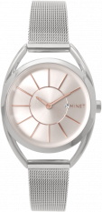 Stříbrné dámské hodinky MINET ICON SILVER ROSE MESH MWL5010