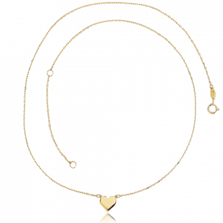 MINET Zlatý náhrdelník se srdíčkem JMG0144WGN48