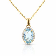 Zlatý přívěsek s topazem PAG00078