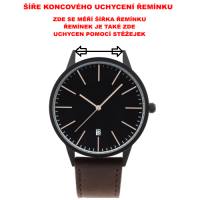Černý řemínek na hodinky pro vegany Diloy 415.G01.24 - 24 mm