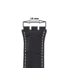 Řemínek k hodinkám Swatch kůže modrý 19 mm 6431912ST13