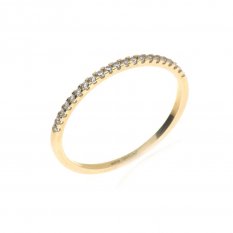 Prsten ze žlutého zlata se zirkony KLOP-085