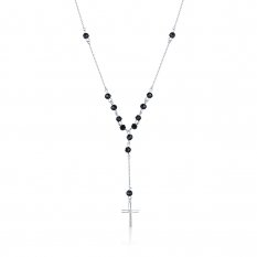 Stříbrný náhrdelník s křížkem SVLN0187XH2ON45