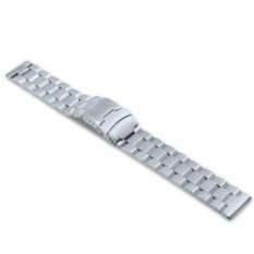 LAVVU Masivní stříbrný ocelový řemínek 20 mm LS1AS20