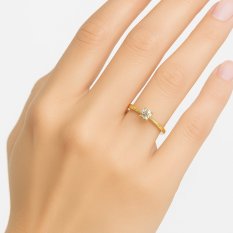 Zlatý prsten se zirkonem KO-226812359/50Z