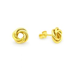 Zlaté náušnice pecky UZLÍK HELN-085Z5