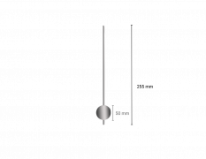 Stříbrné kulaté kyvadlo na hodiny 50 mm | 255 mm APP050S