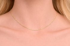 Jemný zlatý řetízek 45 cm KLOR-107