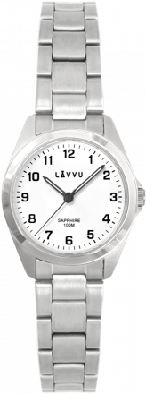LAVVU Stříbrné dámské titanové hodinky EINA s vodotěsností 100M a safírovým sklem LWL5050