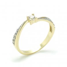 Dámský zlatý prsten se zirkony KO-226812049