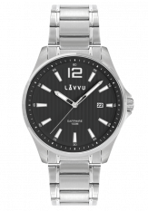 Pánské hodinky se safírovým sklem LAVVU NORDKAPP Black LWM0162