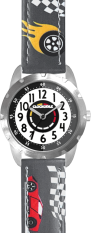 CLOCKODILE Svítící šedé chlapecké hodinky ZÁVODNÍ AUTA CWB0121