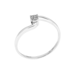 Zásnubní prsten z bílého zlata s diamantem RAG00136