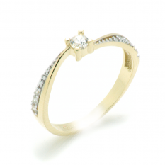 Dámský zlatý prsten se zirkony KO-226812049