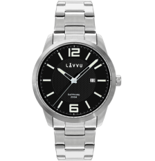 20 ATM Pánské hodinky se safírovým sklem LAVVU DYKKER Black LWM0192