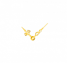 Malé zlaté hliníkové ručičky na hodiny Antik APH056G