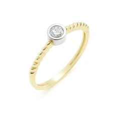 Zlatý dámský prsten se zirkonem TORP-176