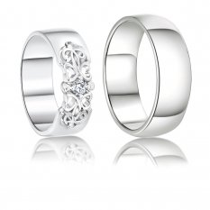 Dámský stříbrný snubní prsten 044W925