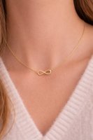 MINET Elegantní zlatý náhrdelník nekonečno JMG0267WGN45