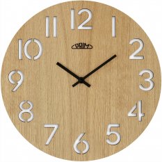 Dřevěné designové hodiny tmavě hnědé PRIM Authentic Veneer - B E07P.4242.51