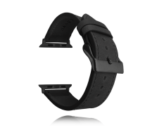 Černý kožený řemínek pro APPLE WATCH 38-40 mm LAVVU Top Grain LSXABB1