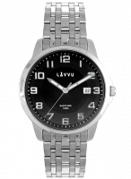Pánské hodinky se safírovým sklem LAVVU NARVIK Black LWM0103