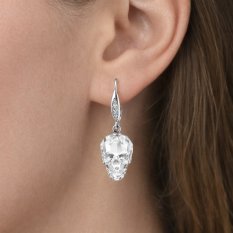 Stříbrné náušnice s křišťálovou lebkou JOY´s JOY-N01