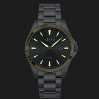 LAVVU 20 ATM Pánské hodinky ISBRYDER Gold-GREY LWM0335