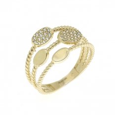 Zlatý prsten ze žlutého zlata KLOP-287