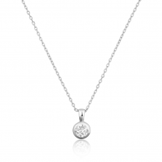 Stříbrný náhrdelník s kamínkem SVLN0464SH2BI45