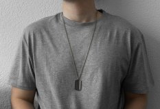 Řetízek s destičkou AZE JEWELS Dogtag - Dore AZ-NL001-B-080