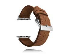 Hnědý kožený řemínek pro APPLE WATCH 42-44 mm LAVVU Top Grain LSXAES2