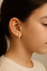 Dětské zlaté kroužky se zirkony EA002462