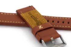 Kožený hnědý masivní řemínek Diloy Vintage 384.3.1.24 - 24 mm
