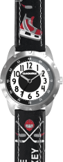 CLOCKODILE Svítící černé chlapecké hodinky HOKEJ CWB0110