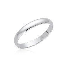 Hladký prsten z bílého zlata RA000301
