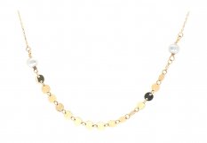 Zlatý náhrdelník s perlou KLOR-208
