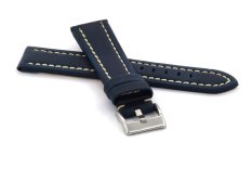 Kožený tmavěmodrý řemínek Diloy Elite CP0377EA.05.24 - 24 mm