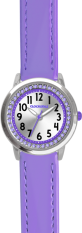 CLOCKODILE Fialové dívčí dětské hodinky s kamínky CWG5231
