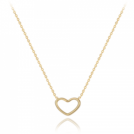 MINET Zlatý náhrdelník srdce JMG0133WGN48